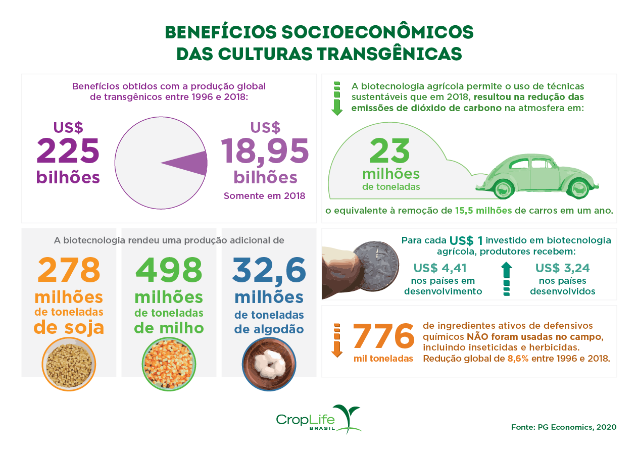 Benefícios socioeconômicos das culturas de plantas transgênicas no Brasil